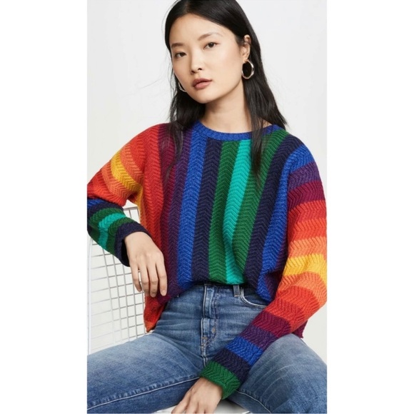 Alice + Olivia Dessie Rainbow Sweater - Picture 4 of 12